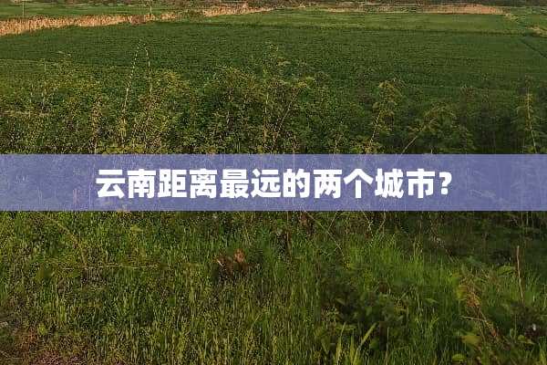 云南距离最远的两个城市？