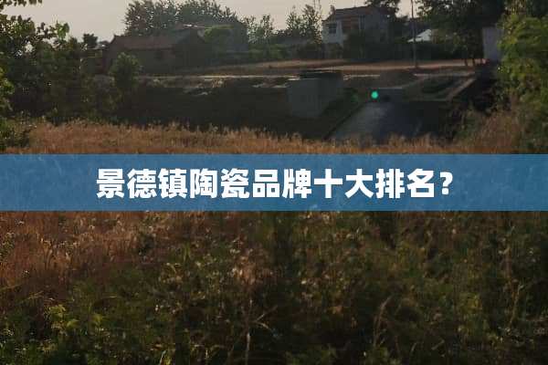 景德镇陶瓷品牌十大排名？