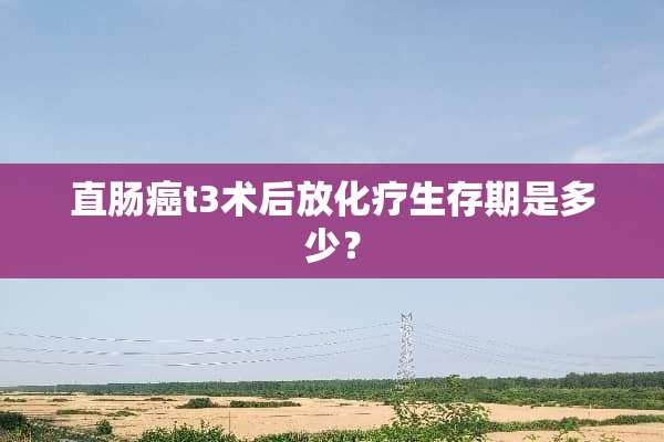 直肠癌t3术后放化疗生存期是多少？