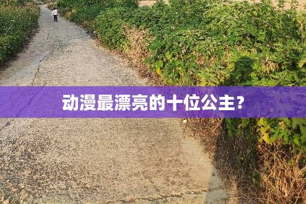 动漫最漂亮的十位公主？