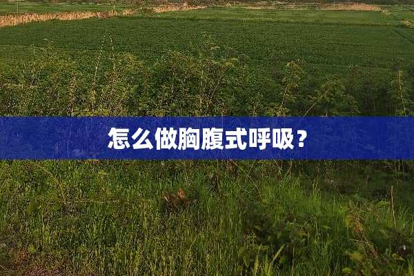怎么做胸腹式呼吸？