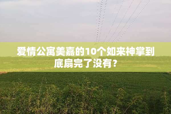 爱情公寓美嘉的10个如来神掌到底扇完了没有？