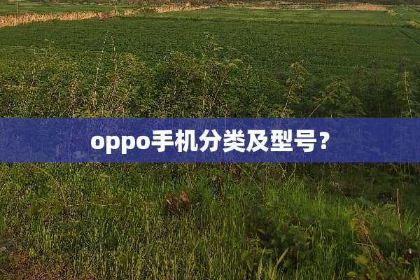 oppo手机分类及型号？