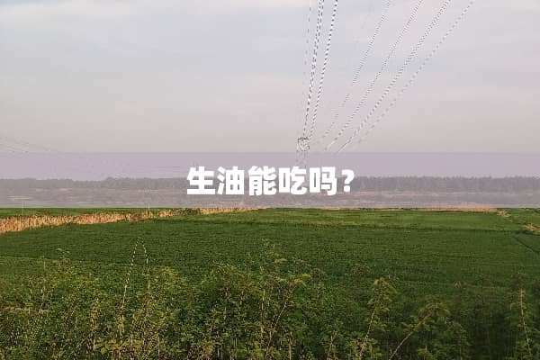 生油能吃吗？