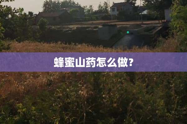 蜂蜜山药怎么做？