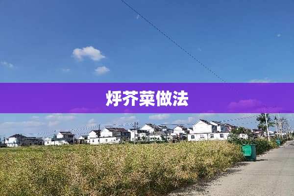 烀芥菜做法