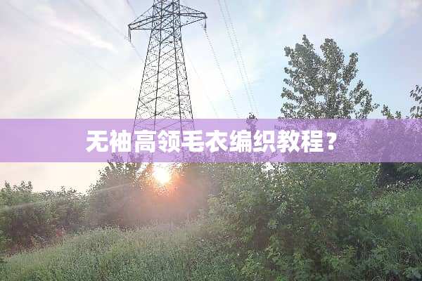 无袖高领毛衣编织教程？