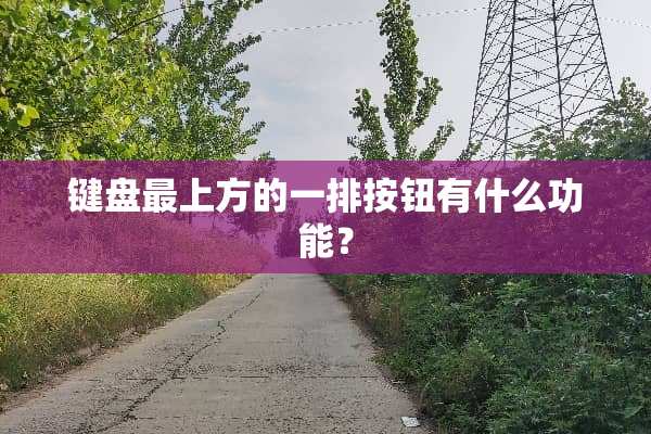 键盘最上方的一排按钮有什么功能？