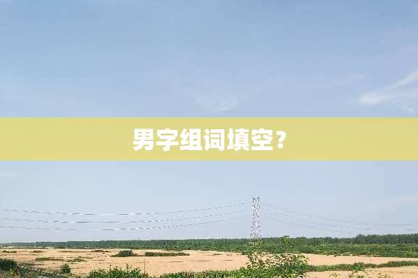 男字组词填空？