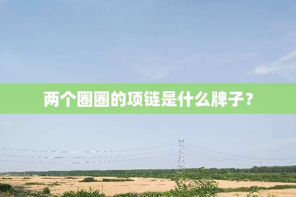 两个圈圈的项链是什么牌子？