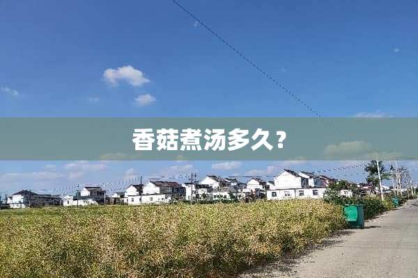 香菇煮汤多久？