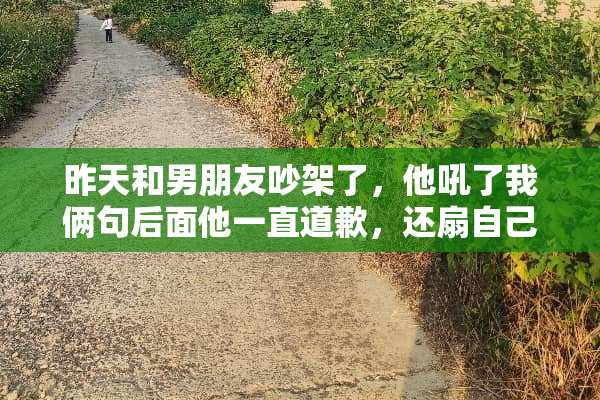 昨天和男朋友吵架了，他吼了我俩句后面他一直道歉，还扇自己耳光？
