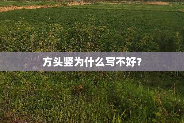 方头竖为什么写不好？