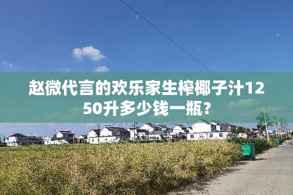 赵微代言的欢乐家生榨椰子汁1250升多少钱一瓶？