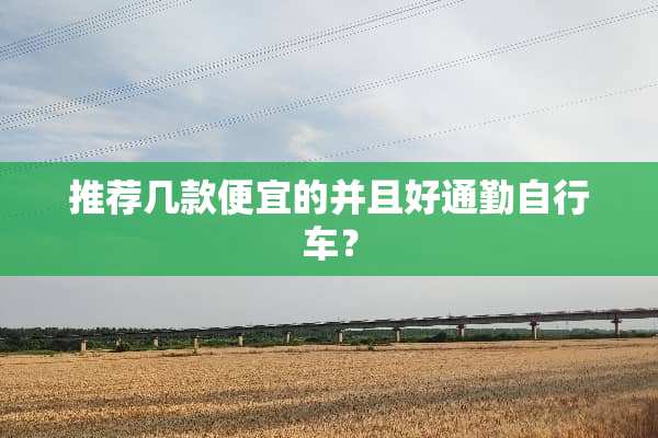 推荐几款便宜的并且好通勤自行车？