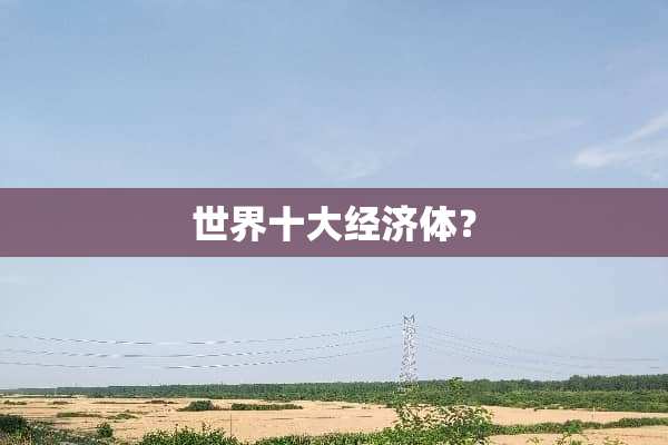 世界十大经济体？