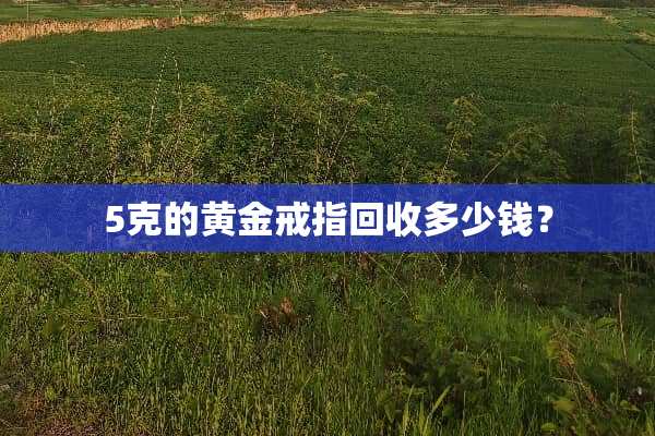 5克的黄金戒指回收多少钱？