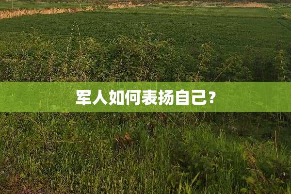 军人如何表扬自己？