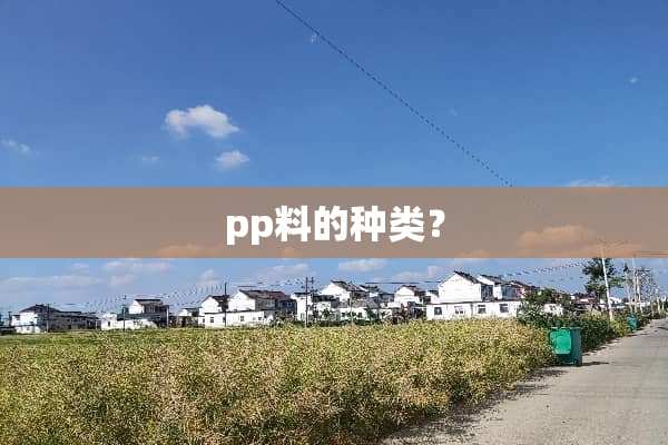 pp料的种类？