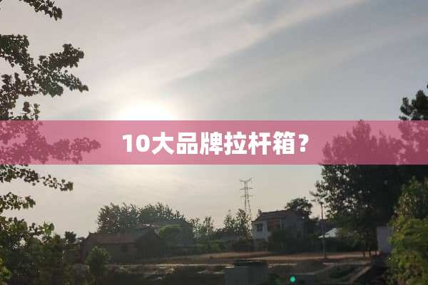 10大品牌拉杆箱？