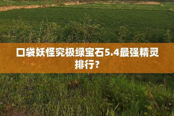 口袋妖怪究极绿宝石5.4最强精灵排行？