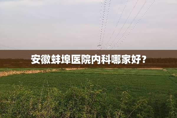 安徽蚌埠医院内科哪家好？