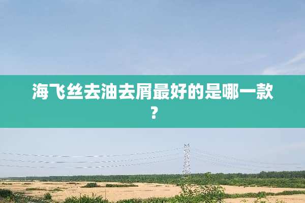 海飞丝去油去屑最好的是哪一款？