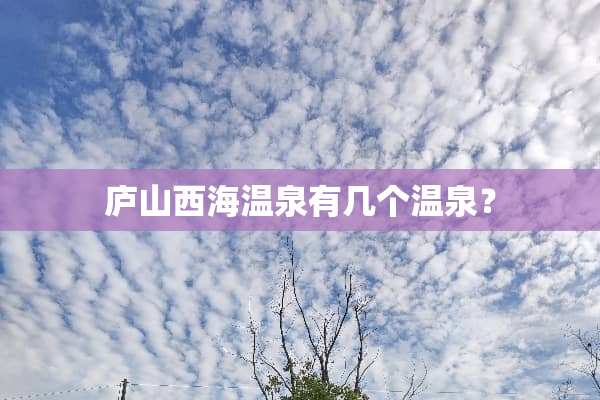 庐山西海温泉有几个温泉？
