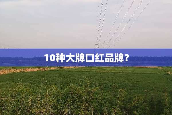 10种大牌口红品牌？