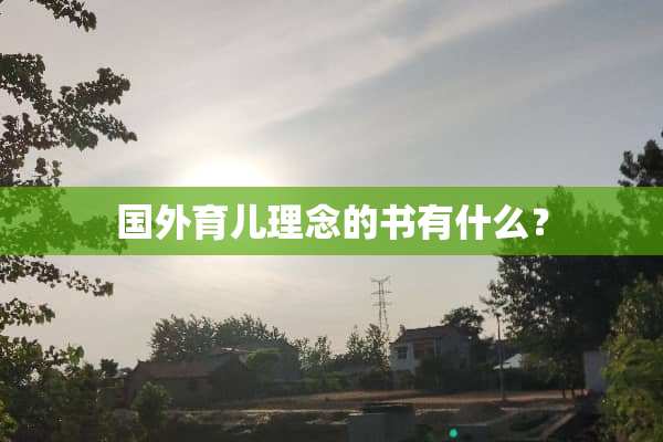 国外育儿理念的书有什么？