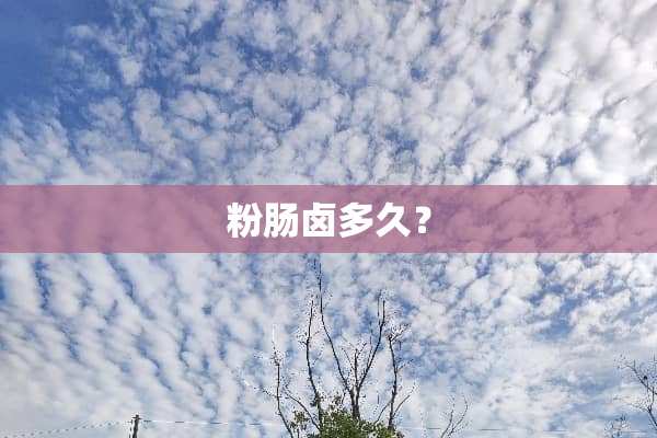 粉肠卤多久？