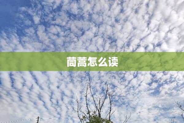 茼蒿怎么读