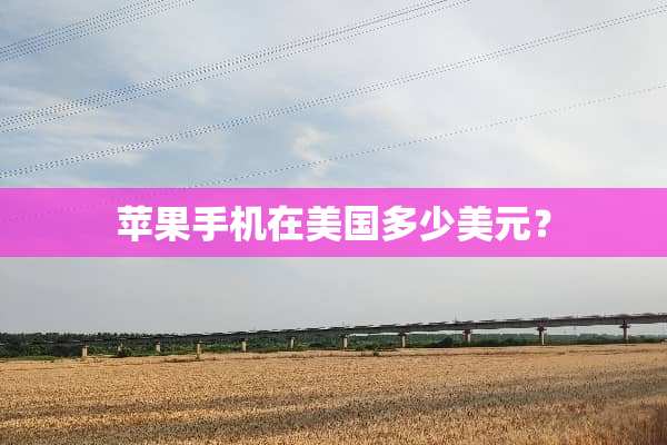 苹果手机在美国多少美元？