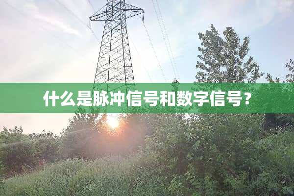 什么是脉冲信号和数字信号？