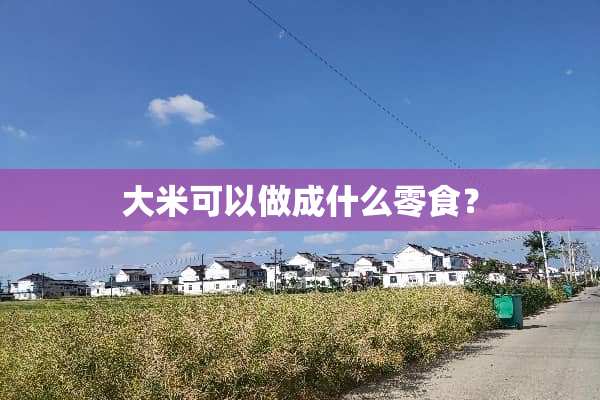 大米可以做成什么零食？