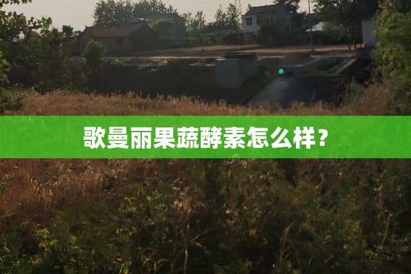 歌曼丽果蔬酵素怎么样？