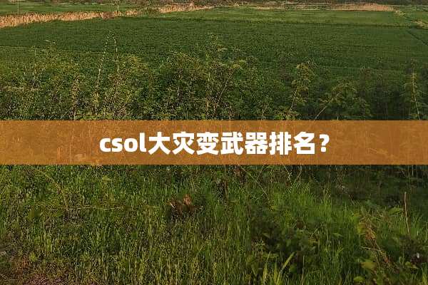 csol大灾变**排名？