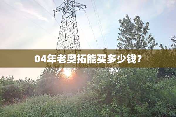 04年老奥拓能买多少钱？
