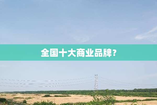 全国十大商业品牌？