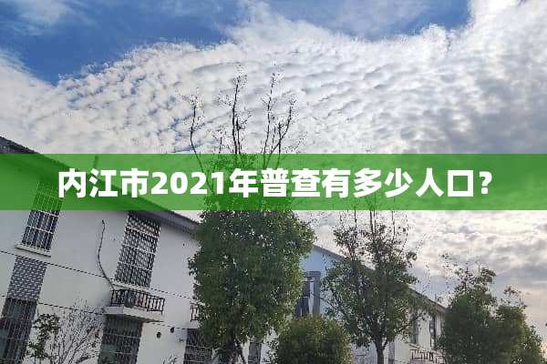 内江市2021年普查有多少人口？