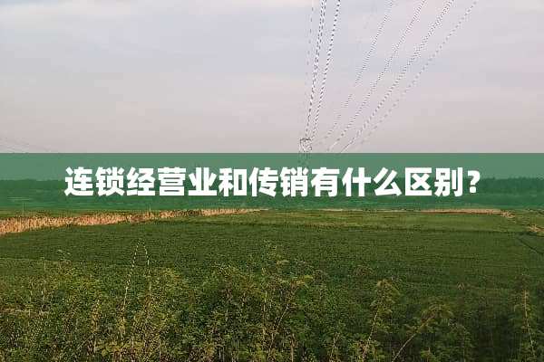 连锁经营业和**有什么区别？