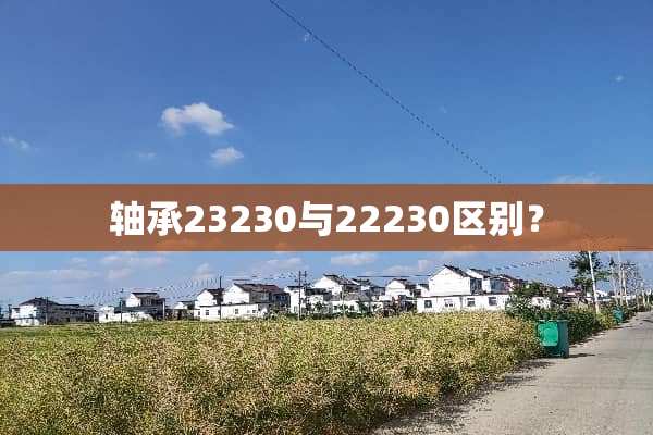 轴承23230与22230区别？