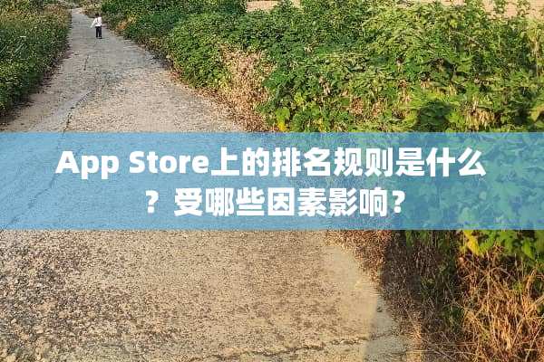 App Store上的排名规则是什么？受哪些因素影响？