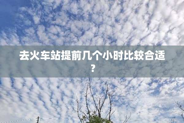 去火车站提前几个小时比较合适？
