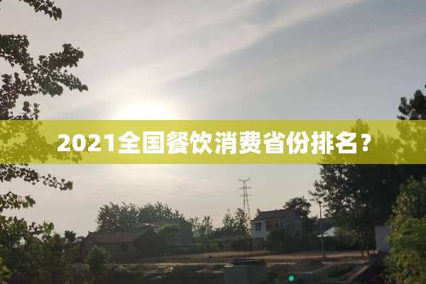 2021全国餐饮消费省份排名？