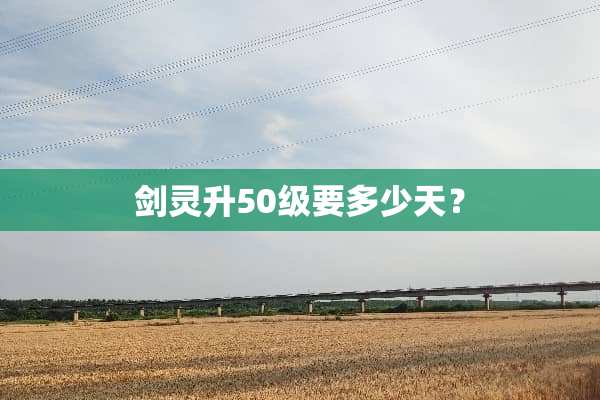 剑灵升50级要多少天？