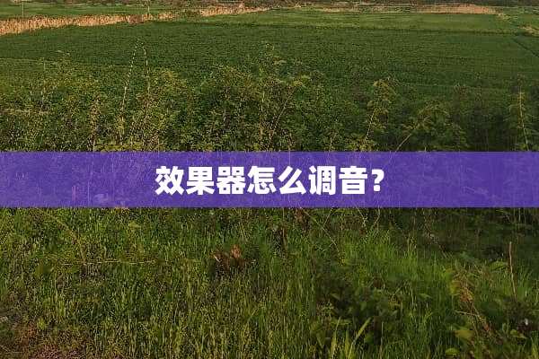 效果器怎么调音？