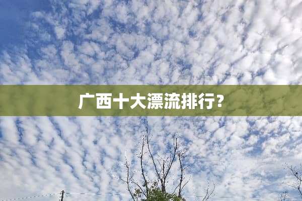 广西十大漂流排行？