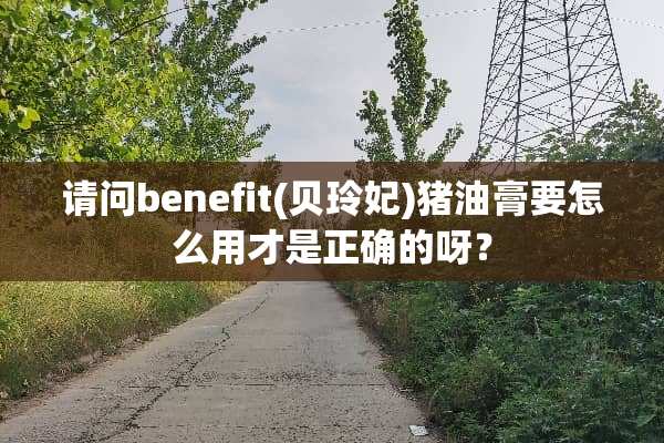 请问benefit(贝玲妃)猪油膏要怎么用才是正确的呀？