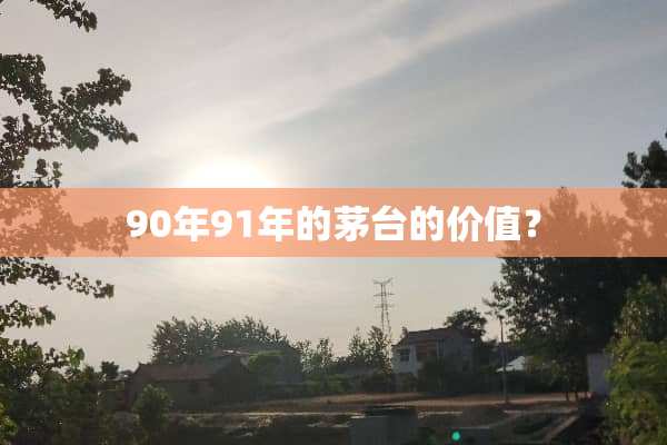 90年91年的茅台的价值？